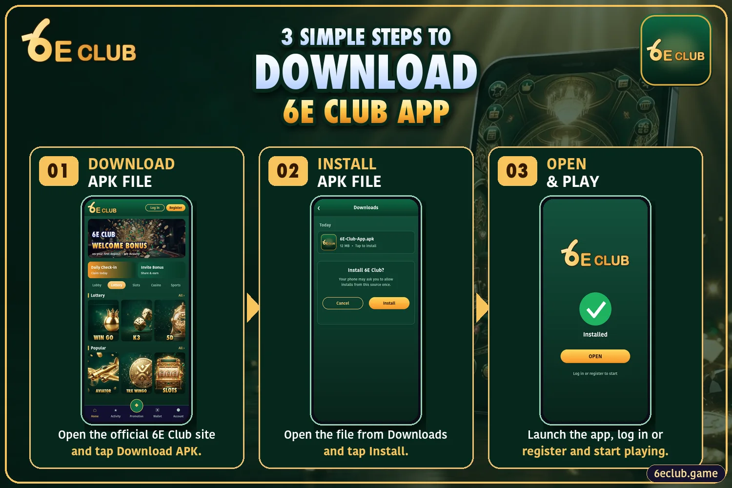 How to download the 6E Club app