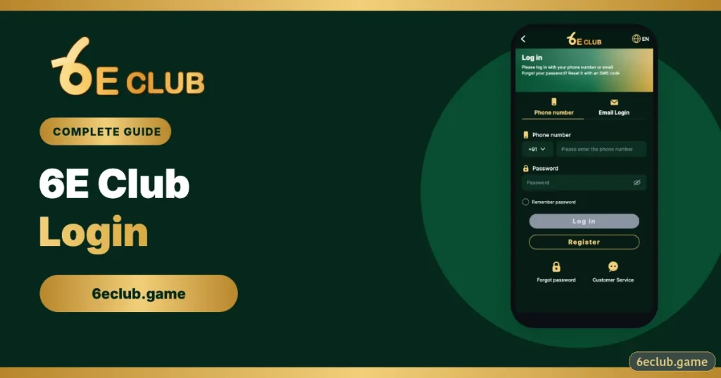 6E Club login guide banner