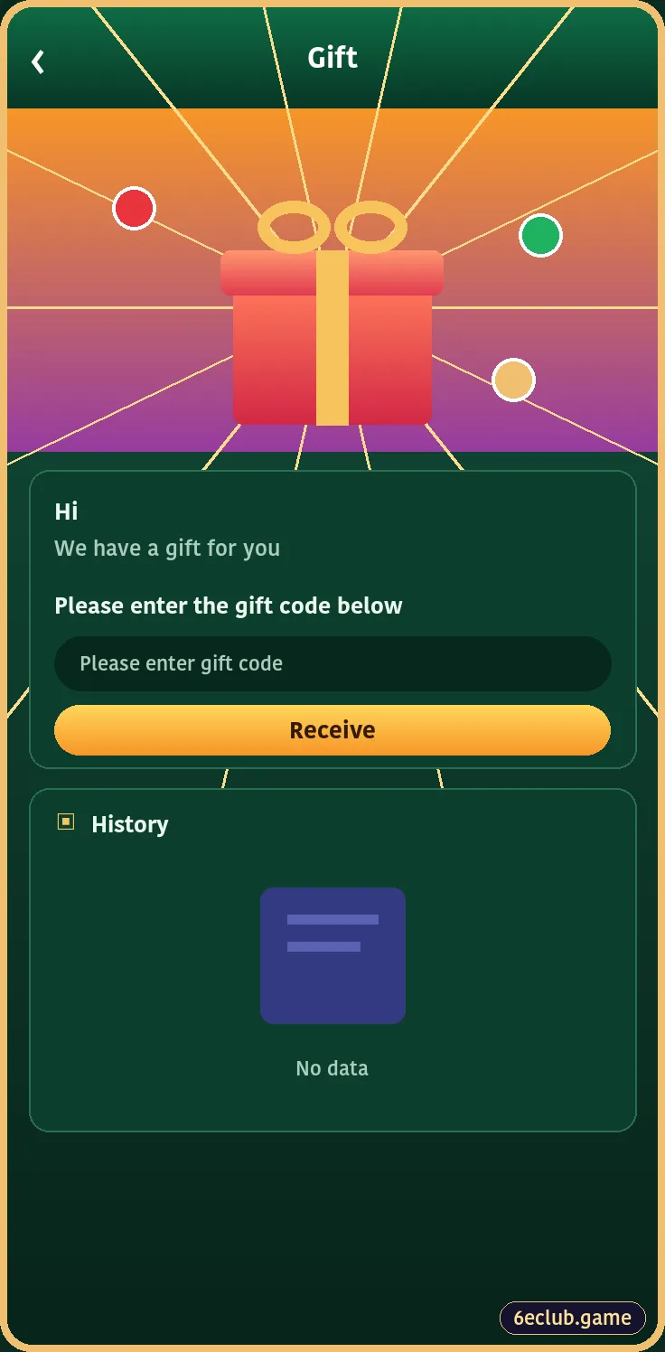 6E Club gift code box
